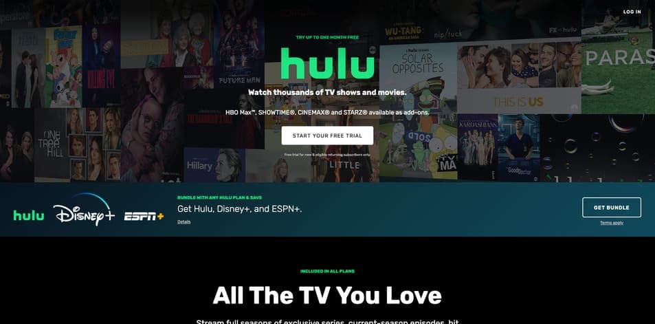 Hulu Web Page Clone preview